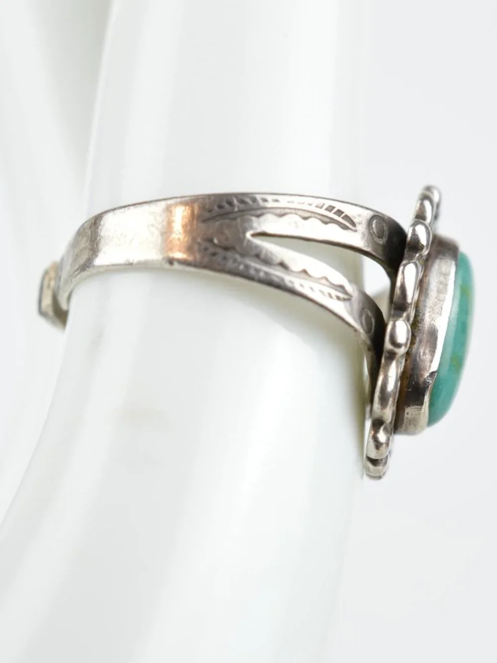 Vintage Bell Trading Post Sterling Silver Turquoise Ring Size 5 Southwestern